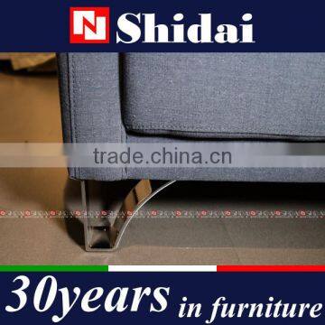 Contemporary Light Navy Fabric Upholstery Sofa And Loveseat Set G183-RE photo-4