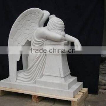 Chinese Stone Carving Stone Carving Marble Angels Statues for Cemeteries photo-5