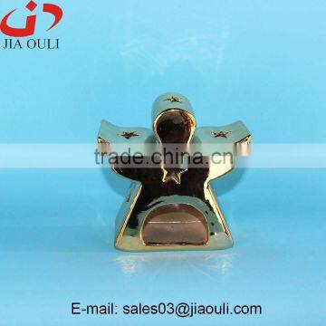 Home Decor Ceramic Gold Candleholder, Candle Jar photo-3