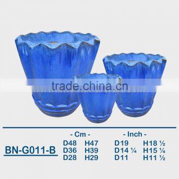 GLAZED CERAMIC OUTDOOR POT BN-G011 photo-2