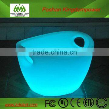 Illuminated Color Change Round Led Plastic Shine Wine Bucket photo-2