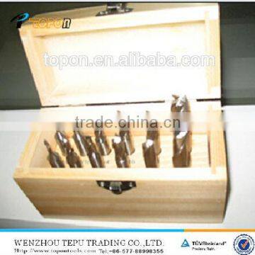 HSS 6542 end mill 12 pcs set with 5,6,8,10,12,16mm 2 flute and 4 flute