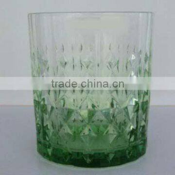 GH251 Glass Drinking Cup with colorful spray