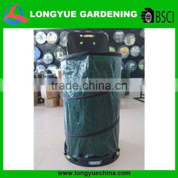 Eco-friendly Plastic Rolling Garden Leaf Bag Cart