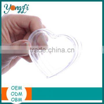 Gril Band Gift Fillable Transparent Heart Shaped Plastic Box