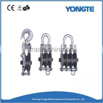 Closed pulley block/stringing pulley block