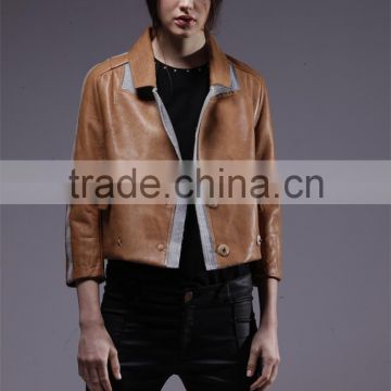 new design smart leather Motorcycle Jacket women clothing