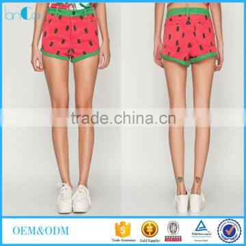 Customize Women Summer Strawberry Shortcake Shorties Booty Shorts