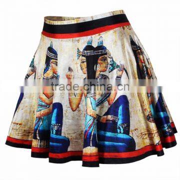 2017 New Style Spring Women Egypt Pharaoh SKATER SKIRT Short Skirt photo-3