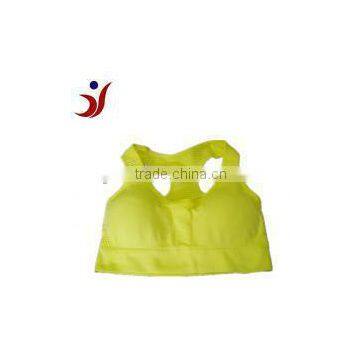 2014 js-926yellow sport bra genie bra customized made in China Shantou manufactory (accept OEM)