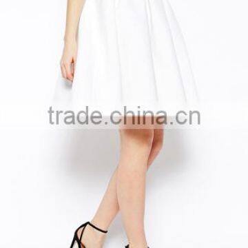 Solid High Waist Ruffled Mini Skirt photo-3