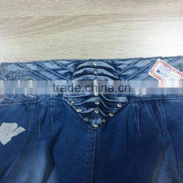 GZY Slim and Fashion Women Jeans Low Price African Hot Selling Rivet Model Fashion and Shinny Design 2017 Stock photo-3