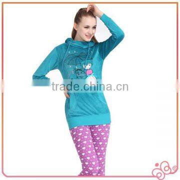 High quality winter sport ladies apparel velour tops