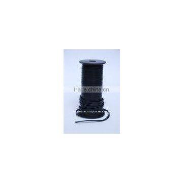 Black Leather Cord, Flat Leather Cord for Ethnic Wears, Leather Cord for Bresslate photo-1