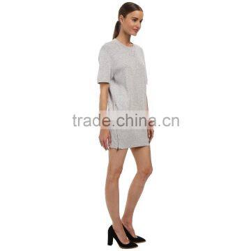 Lastest Short Silver Evening Dress Round Neck Dress Pattern photo-4