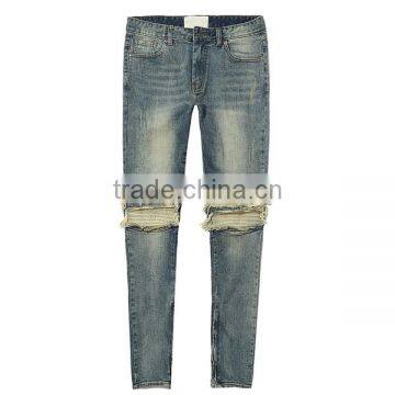 New Model Men's Distressed Urban Star Biker Denim Jeans Pants Men Slimming Skinny Used Motocycle Jeans photo-4