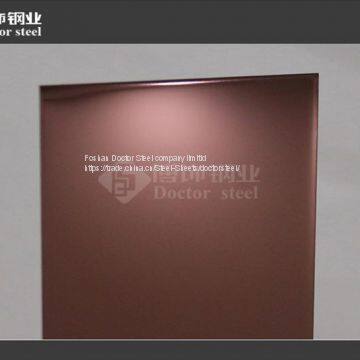 Supply 304 Coffee Red Mirror Decorative Stainless Steel Sheet photo-3