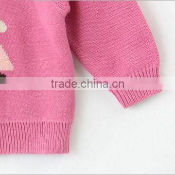 Girls 100% Cotton Jacquard Pullover Sweater Hand Made Bowknot photo-4