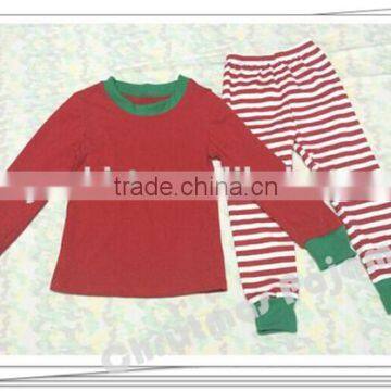 Christmas Fall 2015 Winter Ruffle Set Baby Kids Sleeping Clothing Set Giggle Moon Remake Persnickety Sets Stripe Pajamas Outfits photo-3