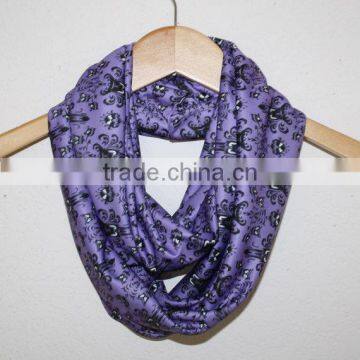 Infinity Scarf for Gals in Purple and Black, Extra Long photo-2