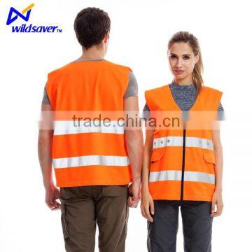Sanitation wear LED high visibility reflective vest clothing
