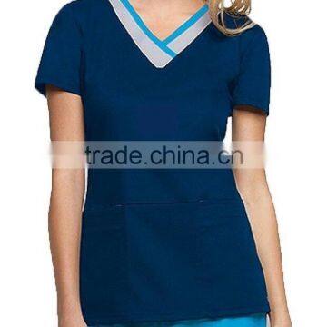Hot Selling Two Pockets Scrubs Uniform Nurse Hospital Nurse Design photo-2