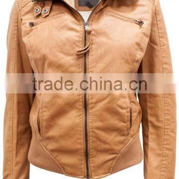 Women's Pu Quilted Fauxleather Moto Biker Jackets #LPU0499 photo-6