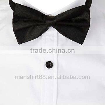 Man's Long Sleeve White Satin Tuxedo Shirt photo-2