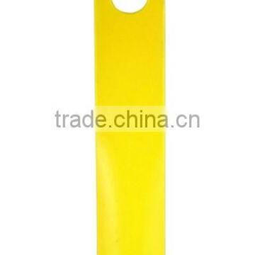 High quality yellow long handled shoe horn with holes