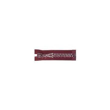 Nickel-free 2-Lines Length Diamond Zippers 3# ,10# With Polyester Tape