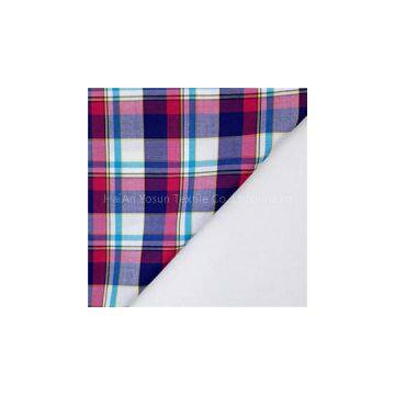 Cotton Silk Check For High Grade Shirts With Wrinkle Free