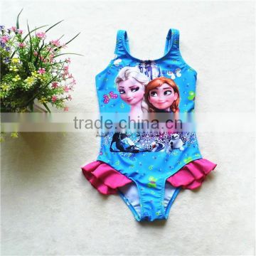 Wholesale Frozen Elsa Beach Wear Anna SwimSuit Elsa Frozen swimming suit for kids