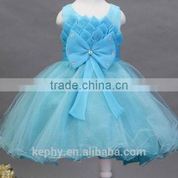 2017 hot sell New lotus crystal decoration bow dress princess dress skirt