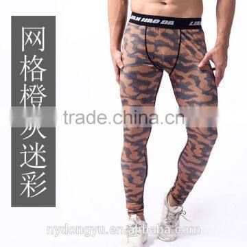 orange gray check men 220g milk silk camo yoga jogging legging /jqi plus size camoflage athletic yoga pants capris trousers