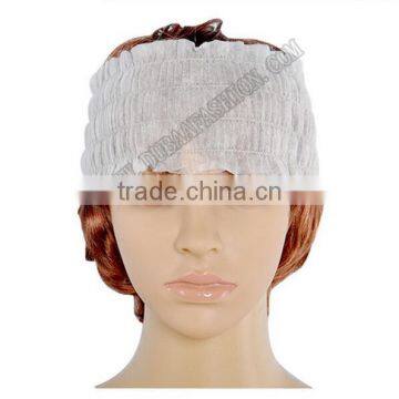 Cheap White Disposable Elastic Spa Headbands Non-woven Stretch Skin Care Protection Headbands for Beauty Salon, Facial,Make up