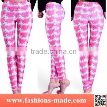 Girls Cute Pink Watermelon Legging