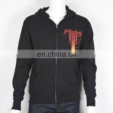 wholesale 100% cotton custom unisex full zipper hoodie