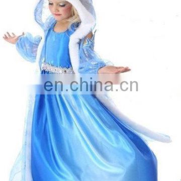 Factory direct Hot sale Frozen Dress Elsa For Girl Princess frozen elsa dress cape Cosplay FC005