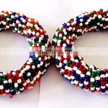 Tribal Bangles-Pearl Beaded Bangles-Fashion Wear Pearl Bracelet-Beach Wear Bangles-traditional Pearl Beaded Bangles photo-2