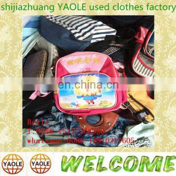 china factory second hand clothes in bales wholesale used school bags