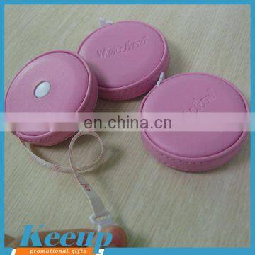 Custom Logo PU Leather Folding Ruler Tape Measure Pink Bulk