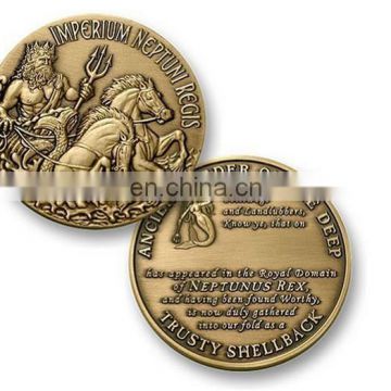 Custom embossed brass commemorative coins