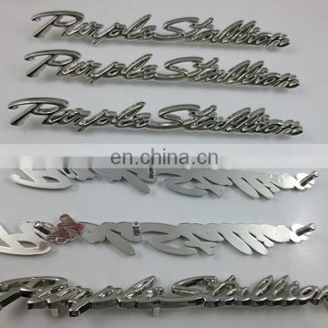 chrome plated zinc alloy metal alphabet plates