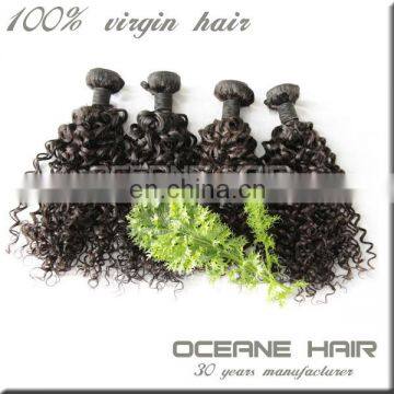 100% unprocessed newest style different types raw indian curly hair