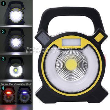 LED Work Light 15W COB Portable Outdoor Camping Light With USB Port Rechargeable Floodlight IPX5 Waterproof photo-5