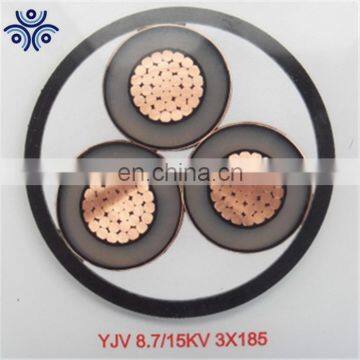 6/10KV 3*185mm2 HFCO cable XLPE Insulated halogen free polyolefine sheath copper cable