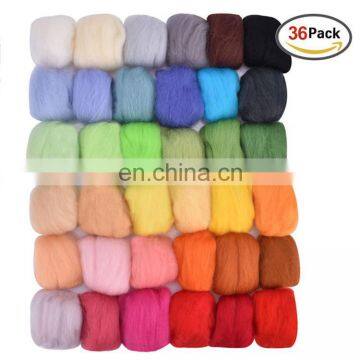 Wholesale Thick Merino Wool Roving Wool felt 55-65Mm Length Felting Crafts