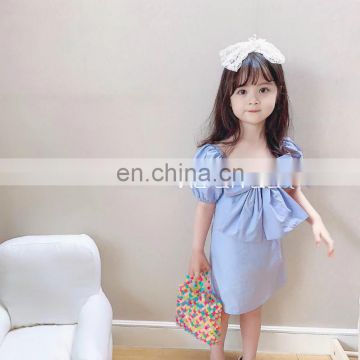 2020 New Girls Big Bow Dress Fashion Cotton Summer Girls Dresses