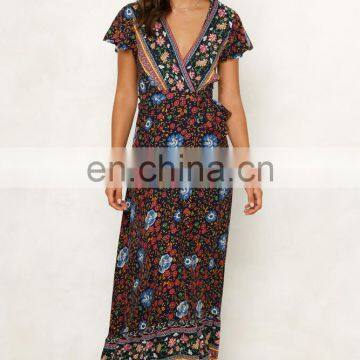 LAITE D2106 Hot Sales Holiday Dresses Women Fashion Printed Casual Dresses Ladies Sexy Irregular Long Dress photo-2