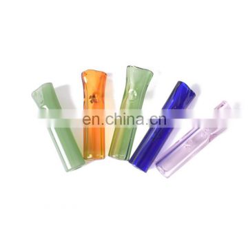 Portable High borosilicate glass cigarette holder Mini filter small cigarette holder glass cigar pipe